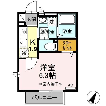 【藤沢市鵠沼石上のアパートの間取り】