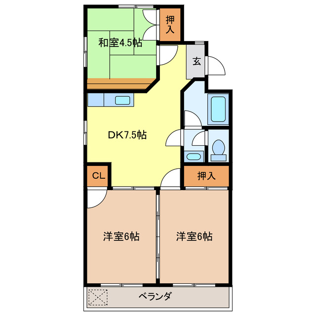 松野マンションの間取り