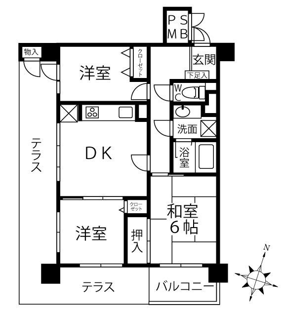 クリオ平塚壱番館の間取り