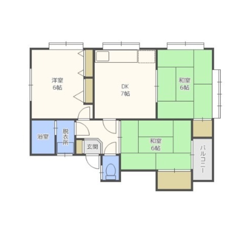 那珂川市五郎丸のアパートの間取り