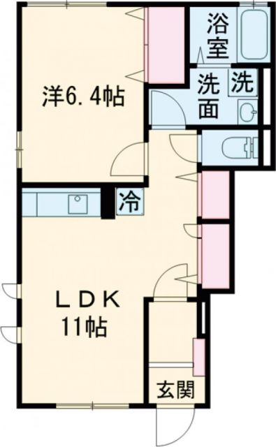 茂原市高師町のアパートの間取り