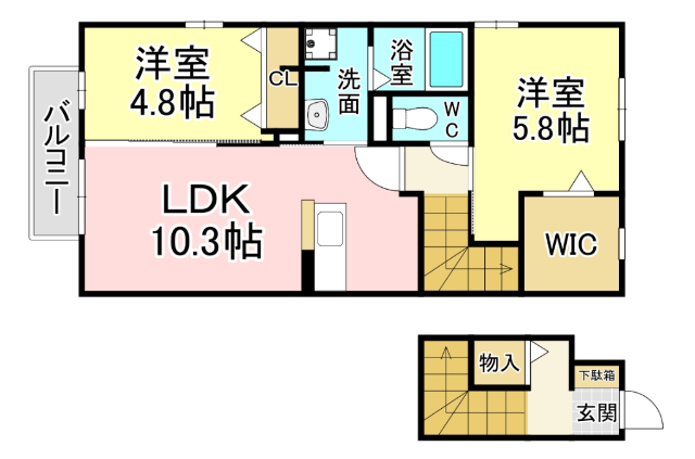 クラポンテＭの間取り