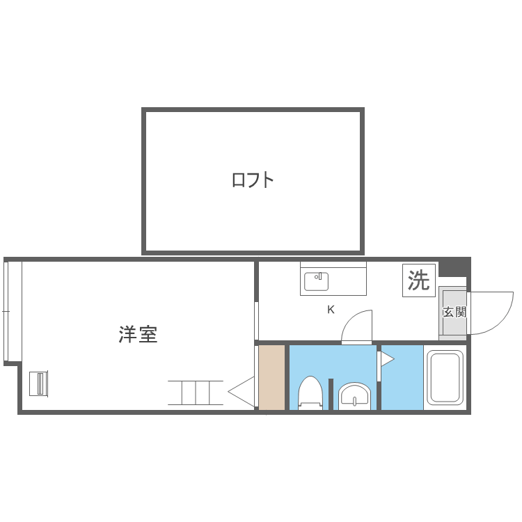 札幌市東区北四十二条東のアパートの間取り