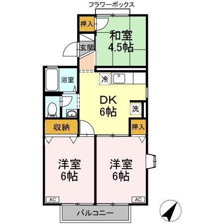 ドミール恋ヶ窪 B棟の間取り