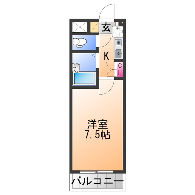 泉佐野市羽倉崎上町のマンションの間取り