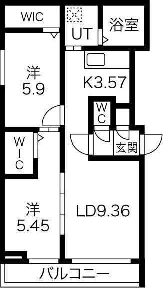 リヴィエールS22の間取り