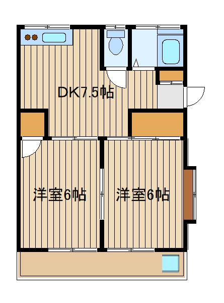 練馬区高松のアパートの間取り