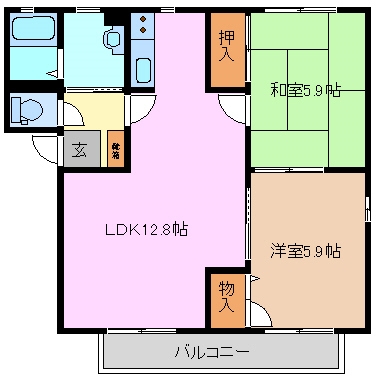 エルマーナス　Ｂ棟の間取り