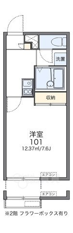 レオパレスエムエイチコートの間取り