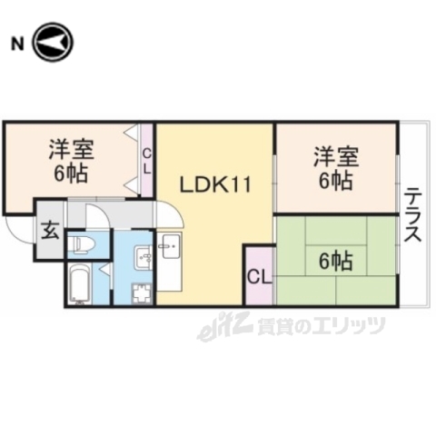 桜井市大字桜井のマンションの間取り