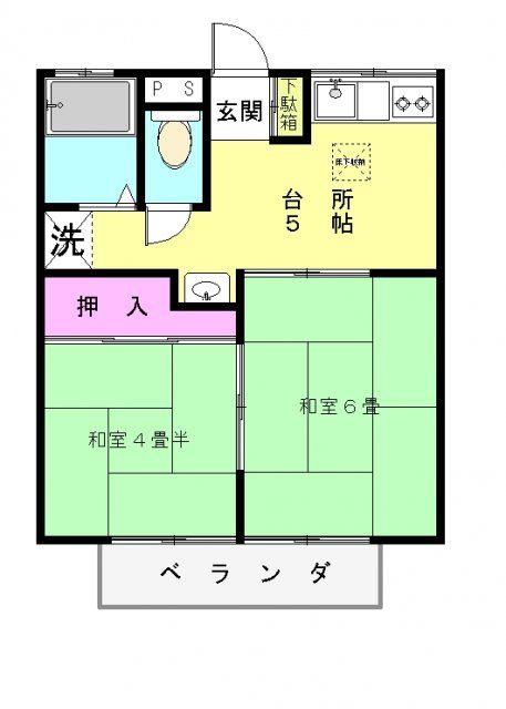 第１０もえぎ野ハイツの間取り