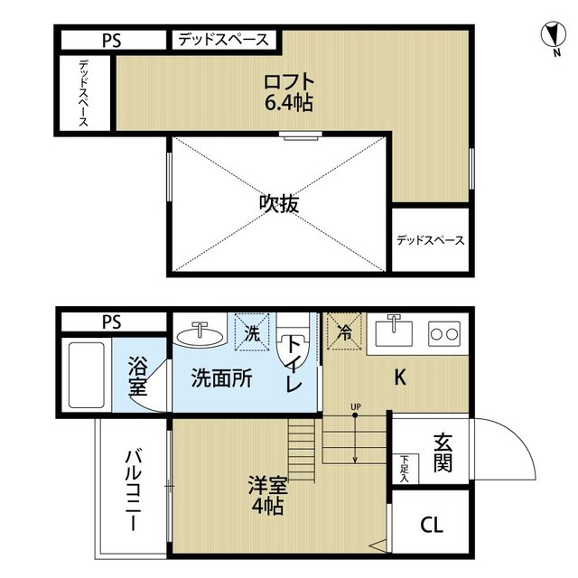 神戸市垂水区山手のアパートの間取り