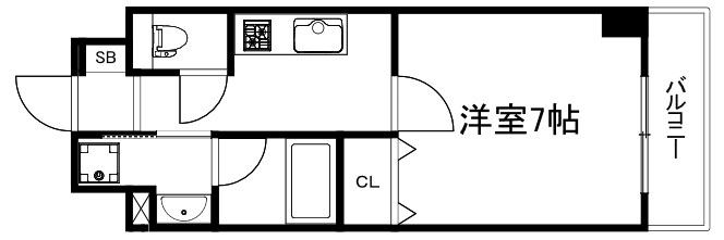 京都市南区西九条南田町のマンションの間取り