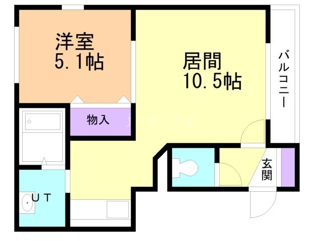 札幌市西区宮の沢三条のマンションの間取り