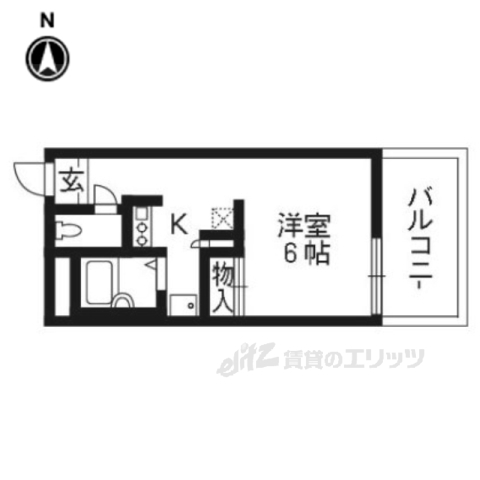 相楽郡精華町光台のアパートの間取り