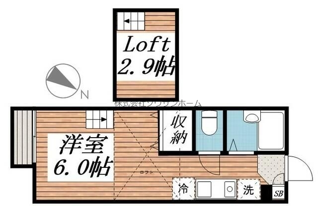 レオパレスＰａｒｋＳｉｄｅの間取り