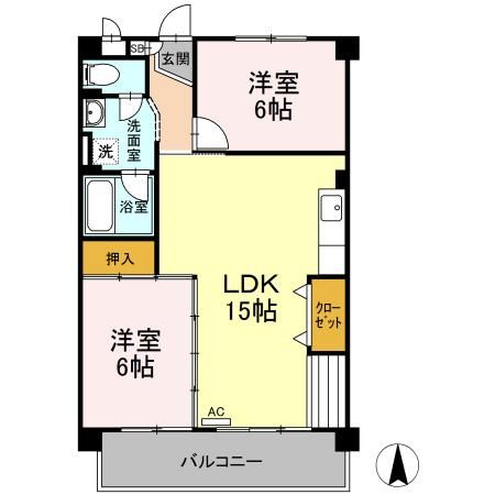 長瀬マンション　II棟の間取り