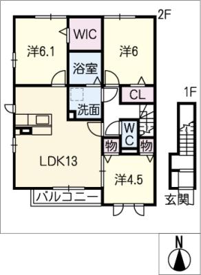 ロイヤルクレストＡ棟の間取り