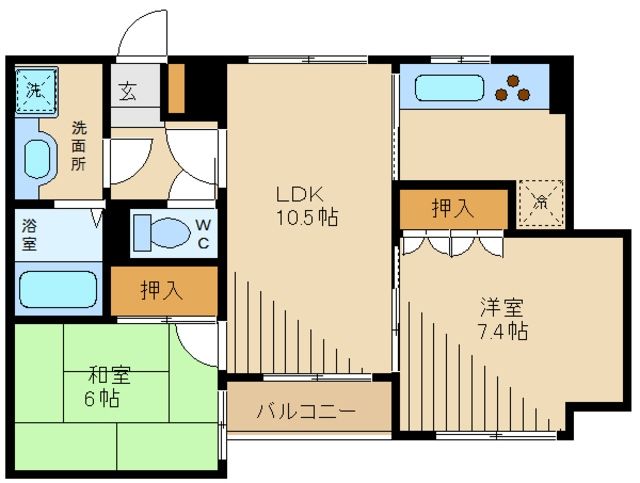 コスモ調布多摩川の間取り