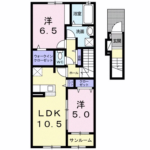 ベル　アンジュVの間取り