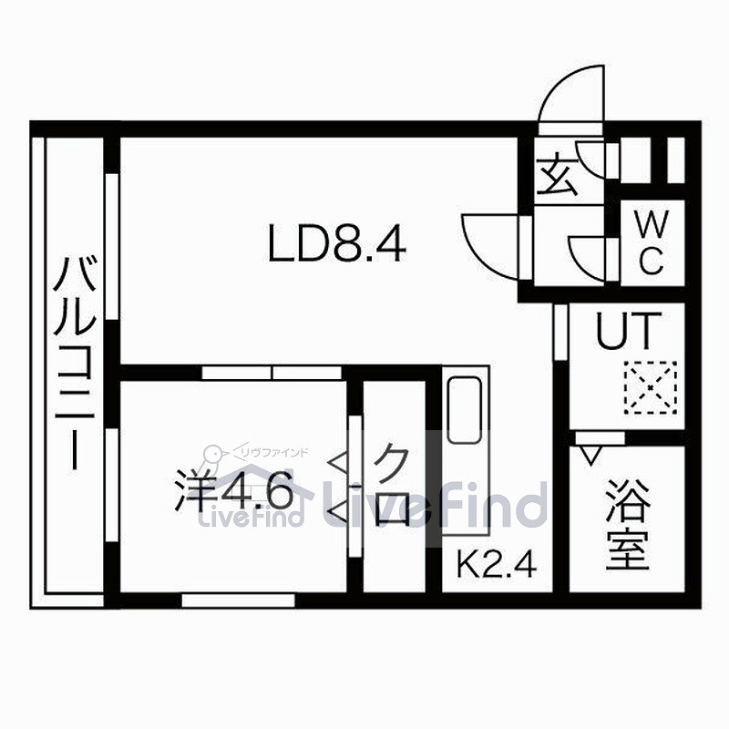 【札幌市白石区菊水五条のマンションの間取り】