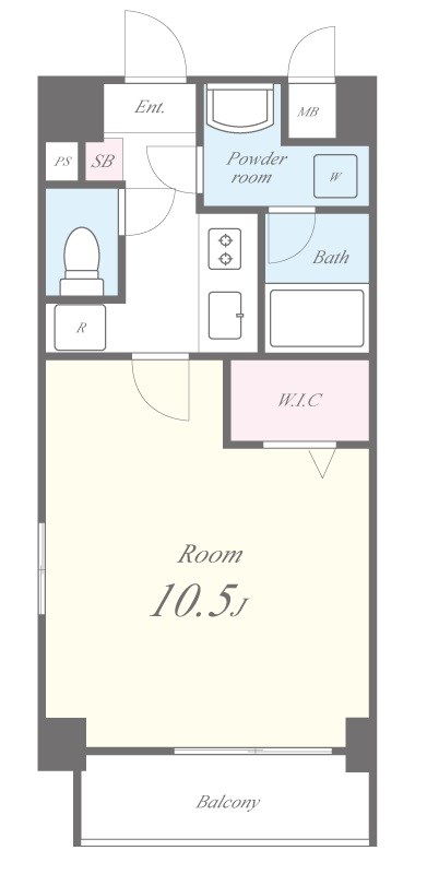 港区港南のマンションの間取り