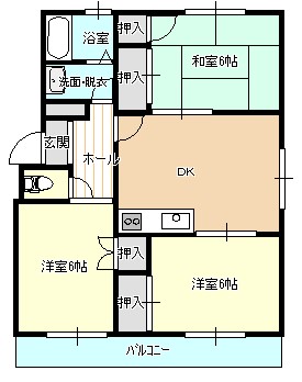 ハイツ・アーサー福庭の間取り