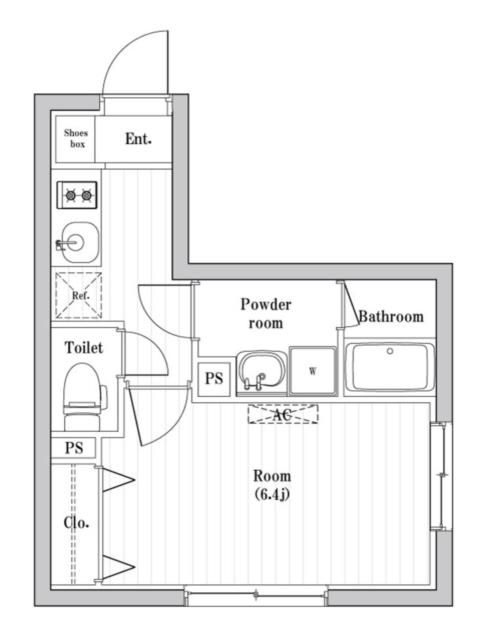 渋谷区本町のマンションの間取り