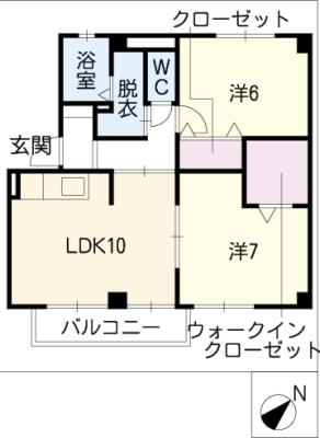 コーポファミールＡ棟の間取り