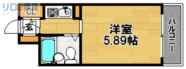 大阪市東淀川区小松のマンションの間取り