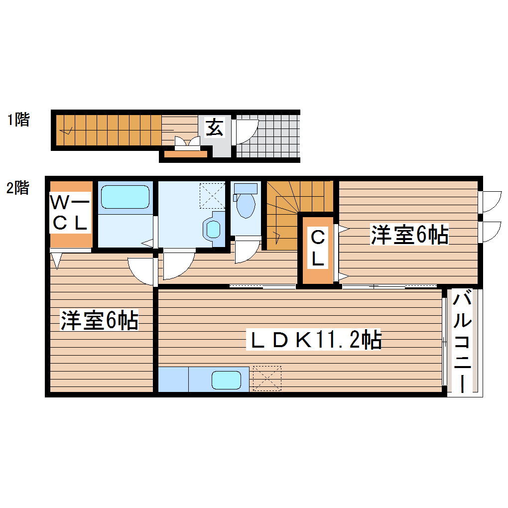 ビューフォレスタAの間取り