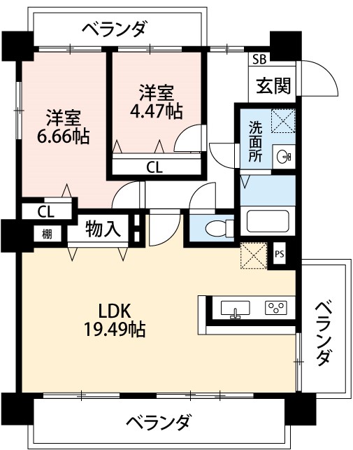 グラート岡崎の間取り