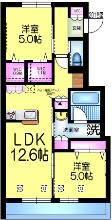 仮称）明原３丁目メゾンの間取り