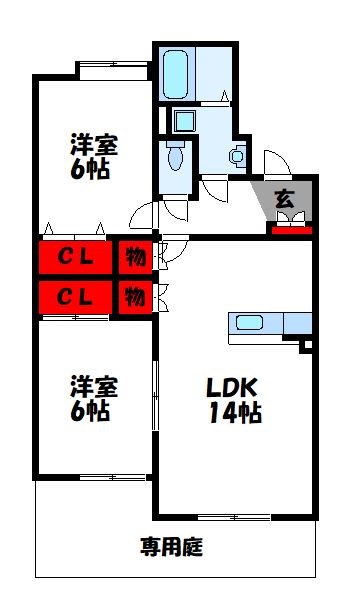 ルーチェ篠栗の間取り