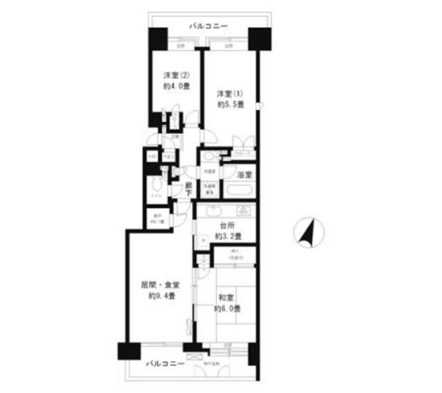 パークシティ本牧Ｇ棟の間取り