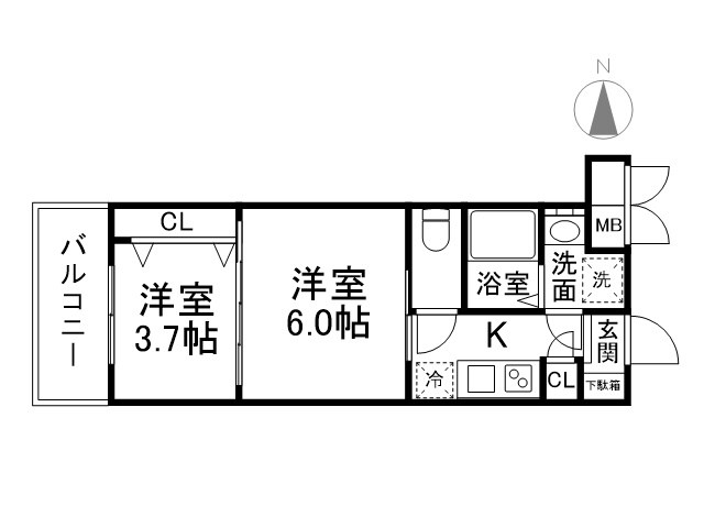 CREST TAPP京都二条の間取り