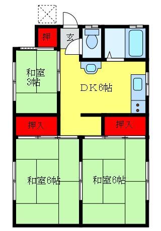 北区王子のアパートの間取り