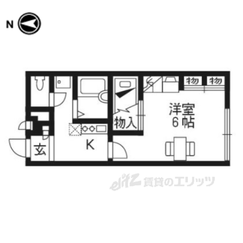 レオパレスブラッサム木津の間取り