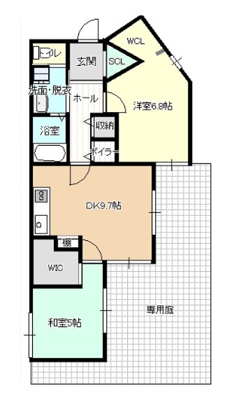 サンライズマンション岸和田上野町の間取り