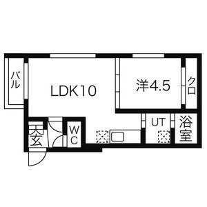 札幌市中央区宮の森のマンションの間取り