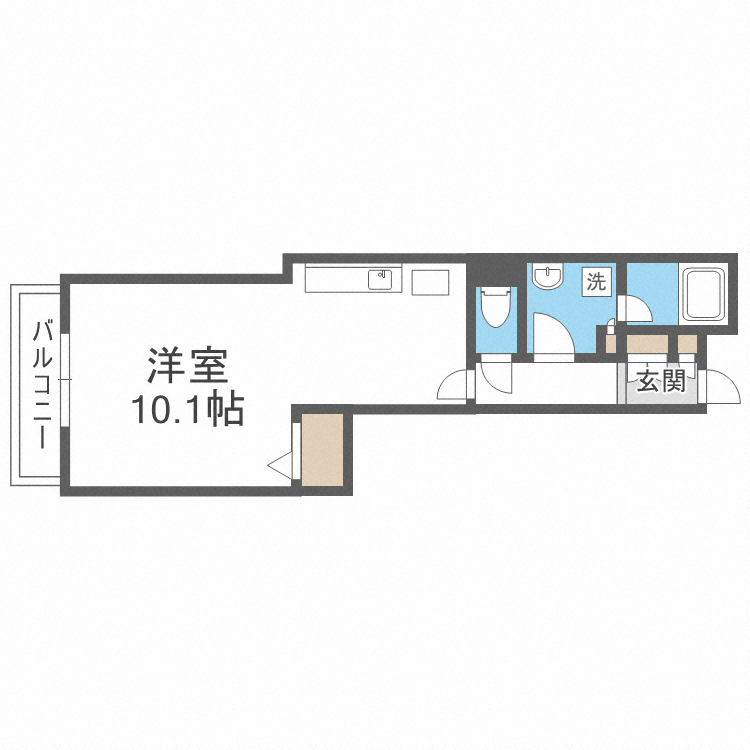 札幌市中央区南九条西のマンションの間取り