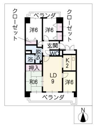 エスポア曙の間取り写真