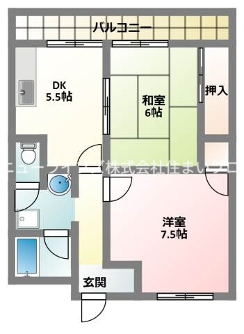 大西マンションの間取り写真