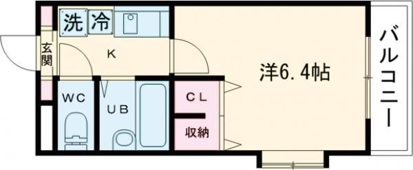 近鉄大阪線 名張駅 徒歩14分 4階建 築26年の間取り写真