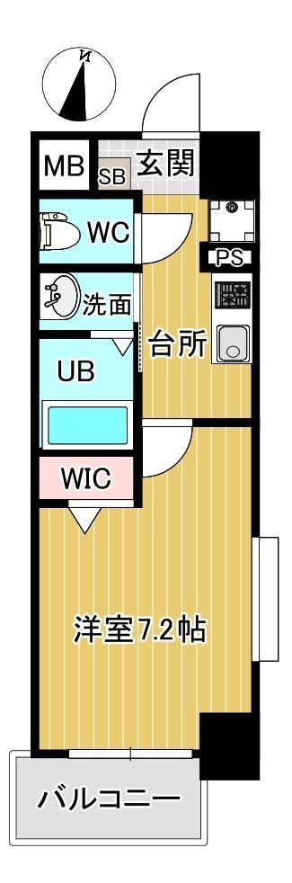 西鉄天神大牟田線 西鉄平尾駅 徒歩5分 10階建 築21年の間取り写真