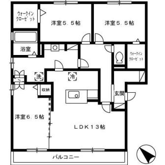 ファミーユ　スクエアー　Ａ棟の間取り