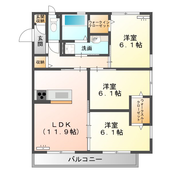 プラウドパークスＴの間取り