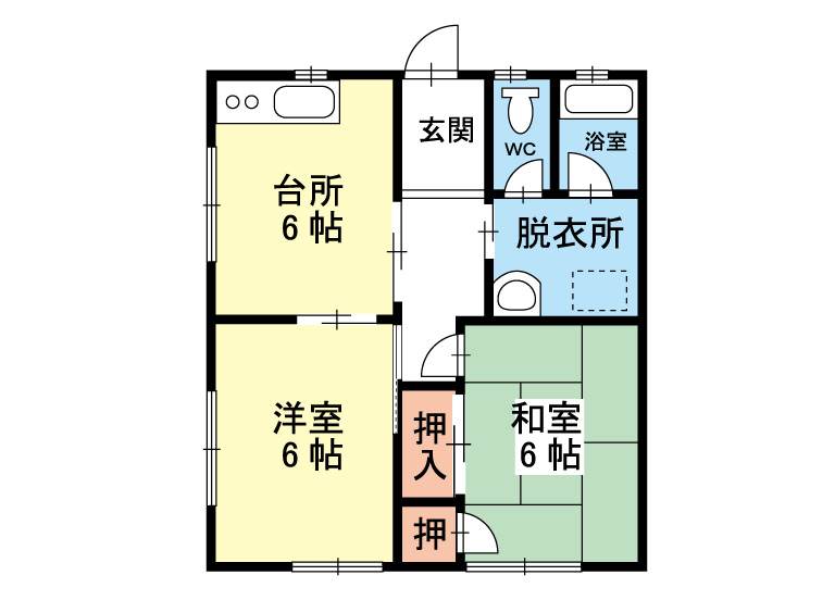 社コーポの間取り