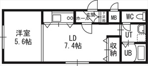 パームヒル南郷IIの間取り