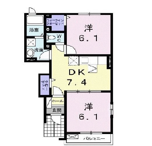 【津市香良洲町のアパートの間取り】